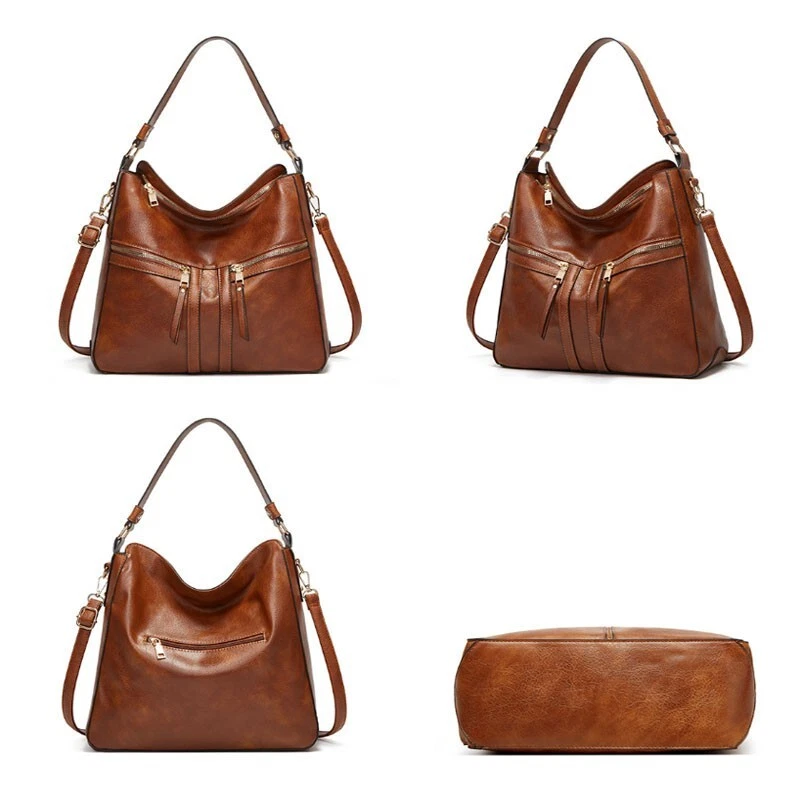 Juego de 3 piezas de bolso de mano para damas - Combo de bolso de hombro, mensajero y billetera clutch Foto 3 de 4