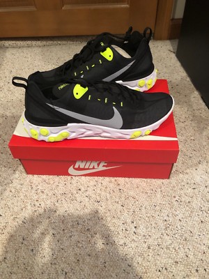nike react element 55 black wolf grey volt