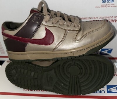 Size 5 Men/ 6.5 Woman - Nike Dunk Low Metallic Zinc 2006 309324-062 Gold Shoes