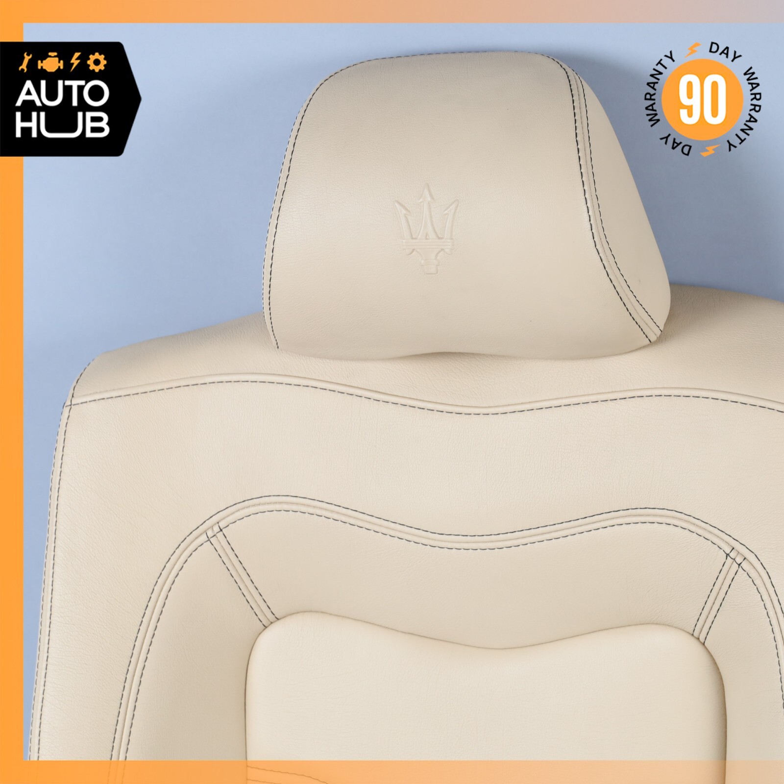 08-12 Maserati GranTurismo M145 Rear Upper Top Seat Cushion Beige OEM