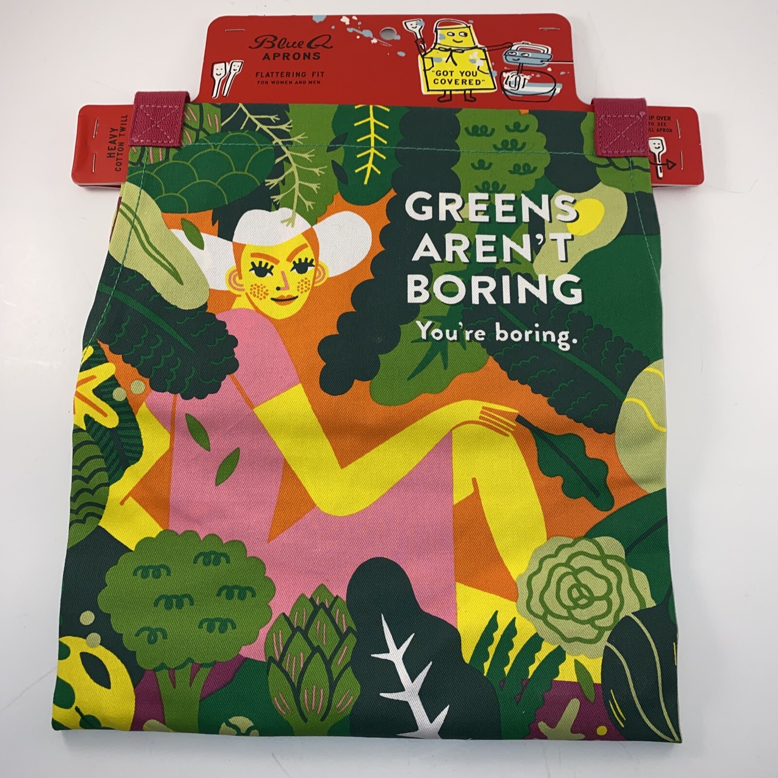 Blue Q Aprons Retro “Greens Aren’t Boring” Flattering Fit Apron New! eBay