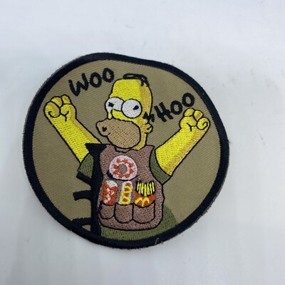 The Simpsons Homer Simpson Woo Hoo  Patch 3 inches tall