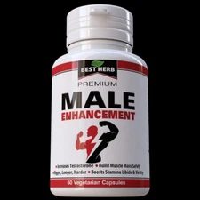 Built Muscle Stamina GetHard Male Enhancement Testo Booster 60 Natural Herbal 