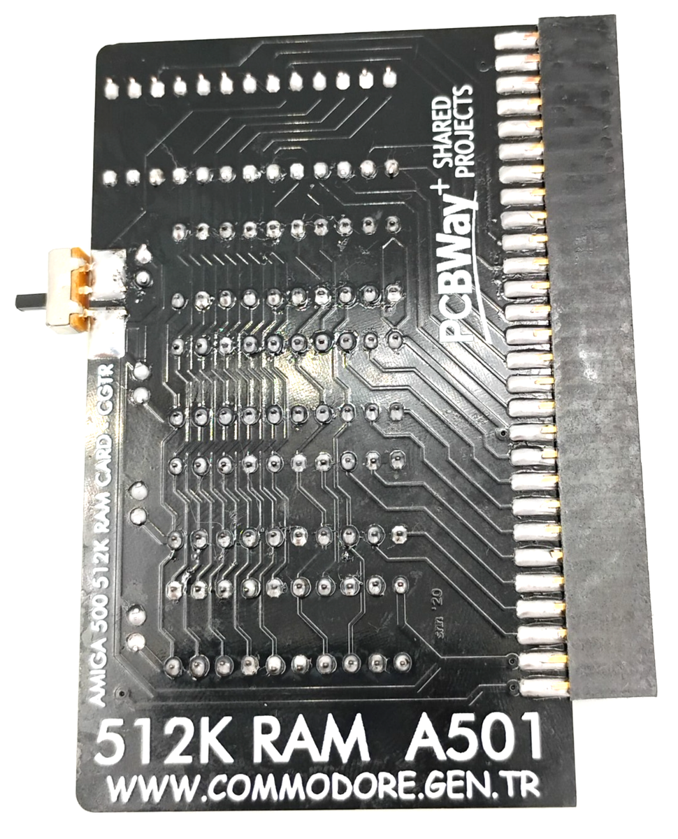 Commodore Amiga 500 Ram Expansion 512KB + Switch - Fast USA Seller