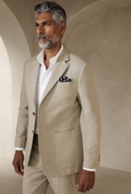 Banana Republic 38R Tailored Fit Cotton-Linen Sage Green Tan Suit Jacket Khaki | eBay Banana Republic 38R Tailored Fit Cotton-Linen Sage Green Tan Suit Jacket Khaki | eBay