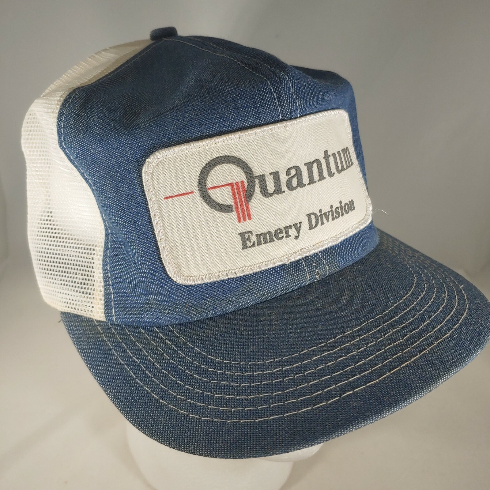 Quantum Emery Division Hat Denim Patch Snapback M… - image 1