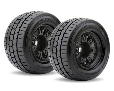 Roapex Trigger Reifen 1/8 Monster Truck auf schwarzer Felge 17mm 1/2 Offset ...