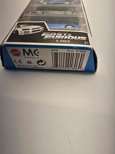 Hot Wheels Fast & Furious (2019) Mattel Car 5-Pack Box Set Factory Sealed - Picture 6 of 8