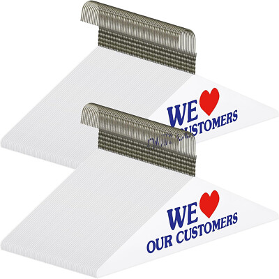 Caped Hangers 50 pcs  - 16'' WE LOVE OUR CUSTOMERS - 16 Inch 14.5 Gauge New