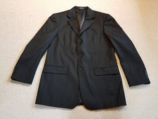 Mens Blazer-ALFANI-black 100 all-season wool lined-40R
