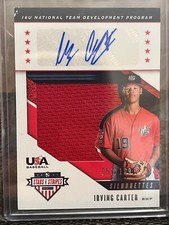 IRVING CARTER 2019 USA STARS STRIPES ROOKIE DUAL AUTOGRAPH AUTO JERSEY RPA /199!