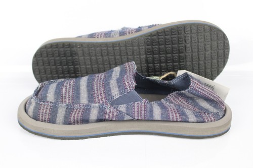 Sanuk Youth Sidwalk Surfer Blanket Slip On Shoes Inidigo 1138850 - Picture 2 of 4