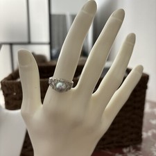 akoya pearl ring silver
