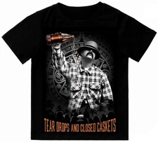 Tear Drops And Closed Caskets Mens Heavyweight T-Shirt Print On Shaka Wear Tee