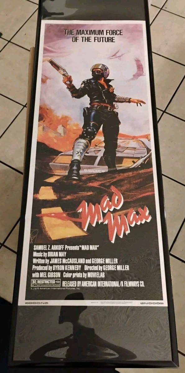 MAD MAX MOVIE POSTER original 11x28 Special Insert Size Great For
