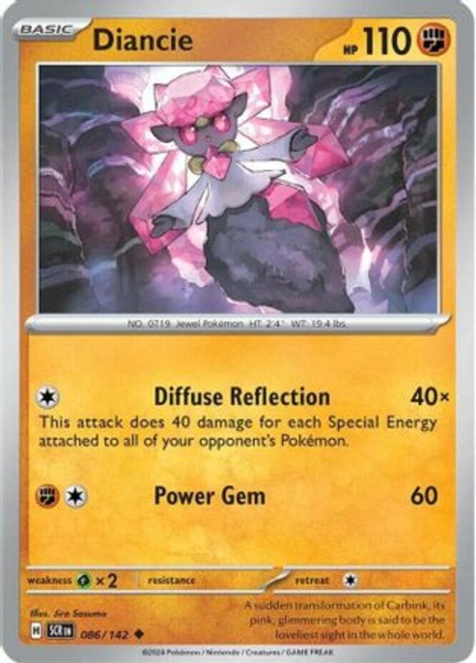 Pokemon Diancie - 086/142 - Uncommon NM-Mint Stellar Crown