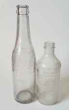 Vintage Pepsi Bottle Cola Company Glass Soda Pop lot Collectible Advertising