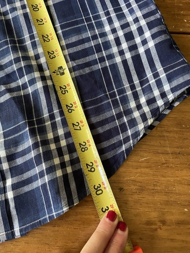 Nuovo con etichette J. Camicia Crew Indian Madras a quadri blu vestibilità classica taglia media M - Foto 5 di 5