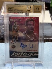 Zion Williamson 2019 NBA Hoops Premium Stock Rookie Ink Auto RC BGS 9.5 Mint