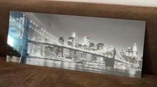 WANDBILD | BROOKLYN BRIDGE & MANHATTAN | 80 x 30 x 1 CM (B x H x T)