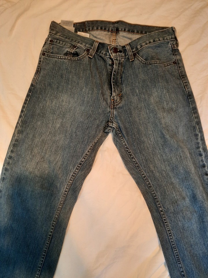 Levis Mens Jeans 32x32 Blue Relaxed Straight 559 Medium Wash Casual