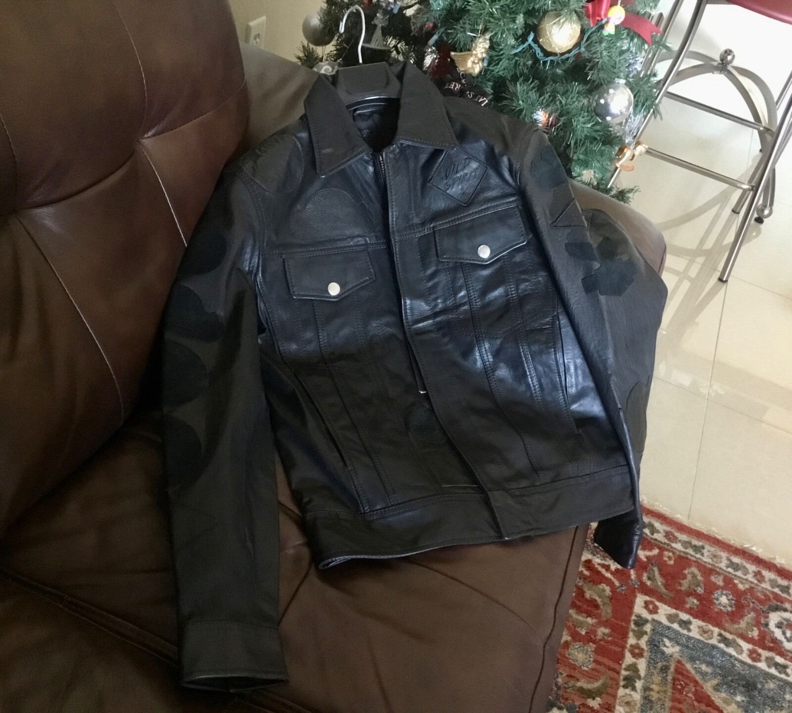diesel leather shirt