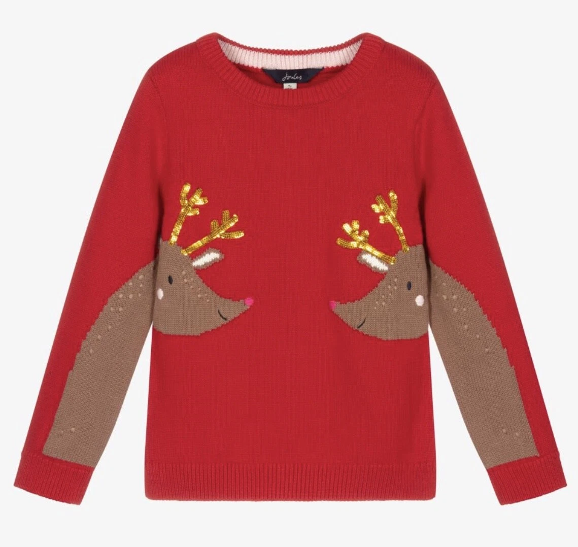 Joules top reindeer jumper