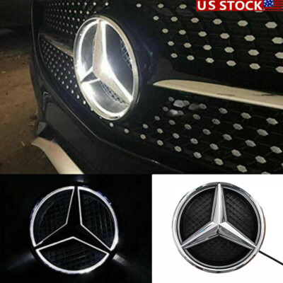 LED Front Emblem Fit For Mercedes Benz W205 C300 C350 C400 C60 AMG C43 2015-2018