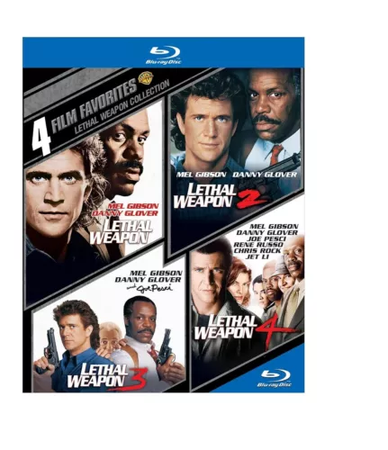 New LETHAL WEAPON 4-Film Collection Mel Gibson Danny Glover Joe Pesci Unsealed