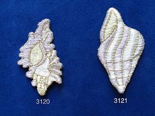 Lot 2Pcs Sea Conch Embroidery Iron On Applique Patch