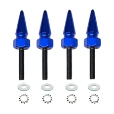 4 Blue Anodized Hex Spike Windshield Bolt Kit 15+ Harley RoadGlide Wind Screen