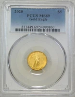 2020 $5 American Gold Eagle 1/10 oz PCGS MS69 Just Graded New Holder #S357
