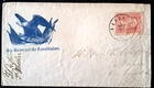 65 Civil War Patriotic - Very Rare Eagle & Flags "The Union and & Constitution"