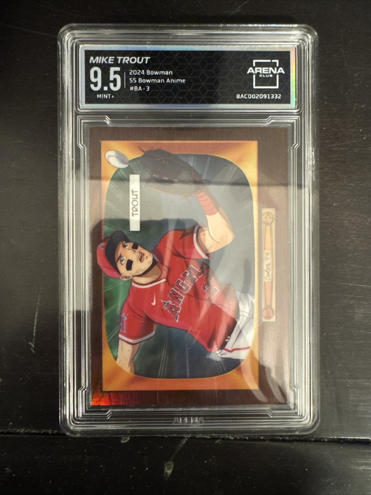 2024 Bowman - Mike Trout 1955 Anime #BA3 CASE HIT - Arena 9.5 GEM MINT