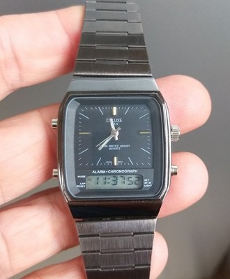 Ana-Digi Digital Analogue Quartz Watch NOS Unworn  Vintage K.Z.V. Deluxe