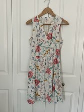 Old Navy women’s small cream floral sundress garden chic flowy summer dress