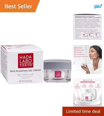 Japanese Hydrating Plumping Gel Cream with Hyaluronic Acid & Collagen