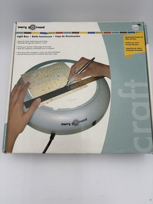 Merry Glo Round Turntable Portable Light Box Tempered Glass 9'' NIB