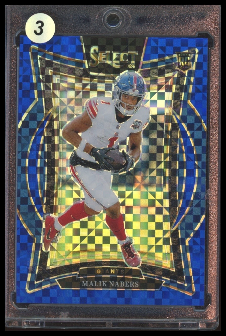 2024 Panini Select #29 Malik Nabers Blue Prizm #/249