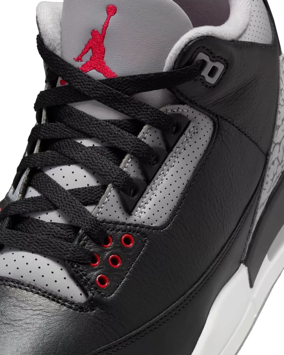 Size 9.5 - Air Jordan 3 Retro OG 2024 Black Cement for sale