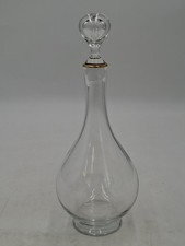 Baccarat Montaigne Crystal Decanter Non Optic Cordial Decanter Gold Rim