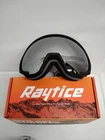 Raytice Ski Goggles Silver & Black for Skiing, Snowboarding OTG Unisex Adult