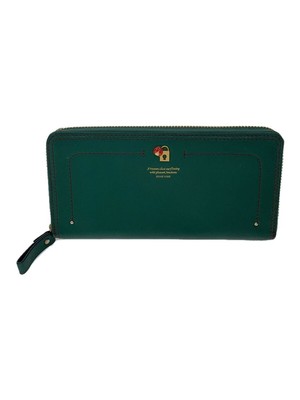 FRAMeWORK Long Wallet Leather Green Plain Women's