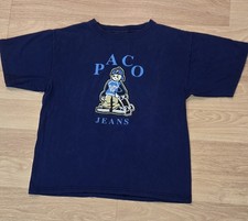 Vintage Paco Jeans T Shirt Mens XL Blue Skateboard Graphic Y2K Hip Hop USA