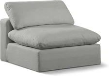 187Grey-Armless Comfy Collection Modern | Contemporary Upholstered Armless Chair