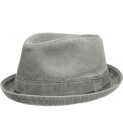 Men's Casual Vintage Style Washed Cotton Fedora Hat (US, Alpha, Small, Medium...