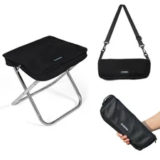 Lightweight Camping Stool 1.5lbs & Compact 12" - 350lbs Capacity! 3-Second Se...
