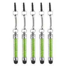 5pcs Stylus Pen for Touch Screens Crystal Diamond Capacitive Pens, Green