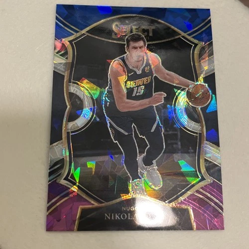 2020-21 Panini Select  Concourse Nikola Jokić #58 Blue/ Purple Cracked Ice Prizm
