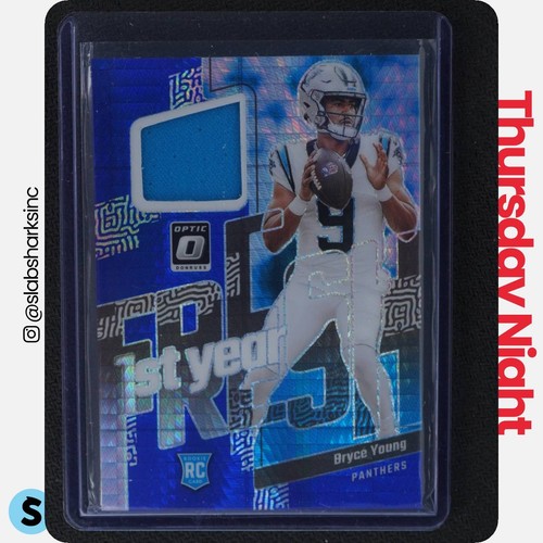 2023 PANINI DONRUSS OPTIC BRYCE YOUNG FIRST YEAR FRESH BLUE HYPER ROOKIE PATCH